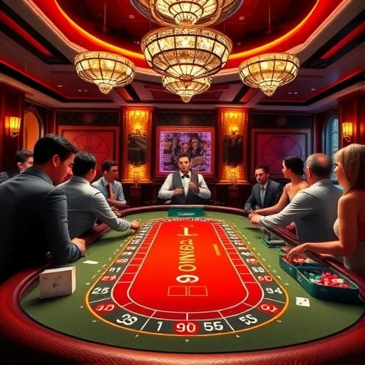 Dealer chuyên nghiệp đang chia bài baccarat trong phòng live casino sang trọng